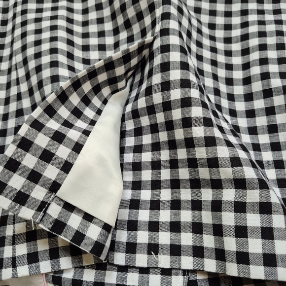 Talbots Classic Blazer Linen / Cotton Blend B&W Gingham NWOT *Flaw - Size 14WP - Picture 10 of 15